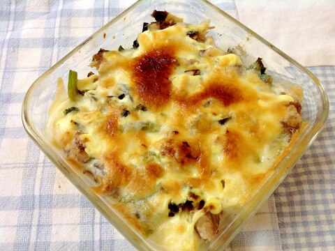 豆腐と鯖缶の簡単グラタン(o^^o)